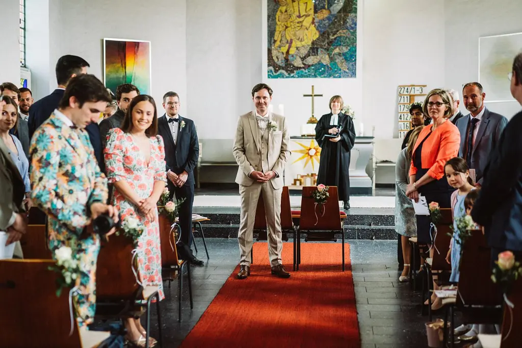 Bräutigam bei einer Hochzeit auf der Insel Juist