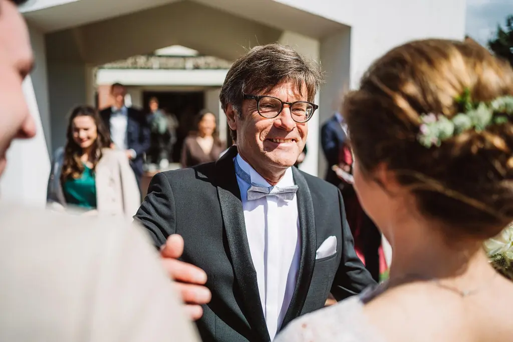 Gratulationen bei einer Hochzeit auf der Insel Juist