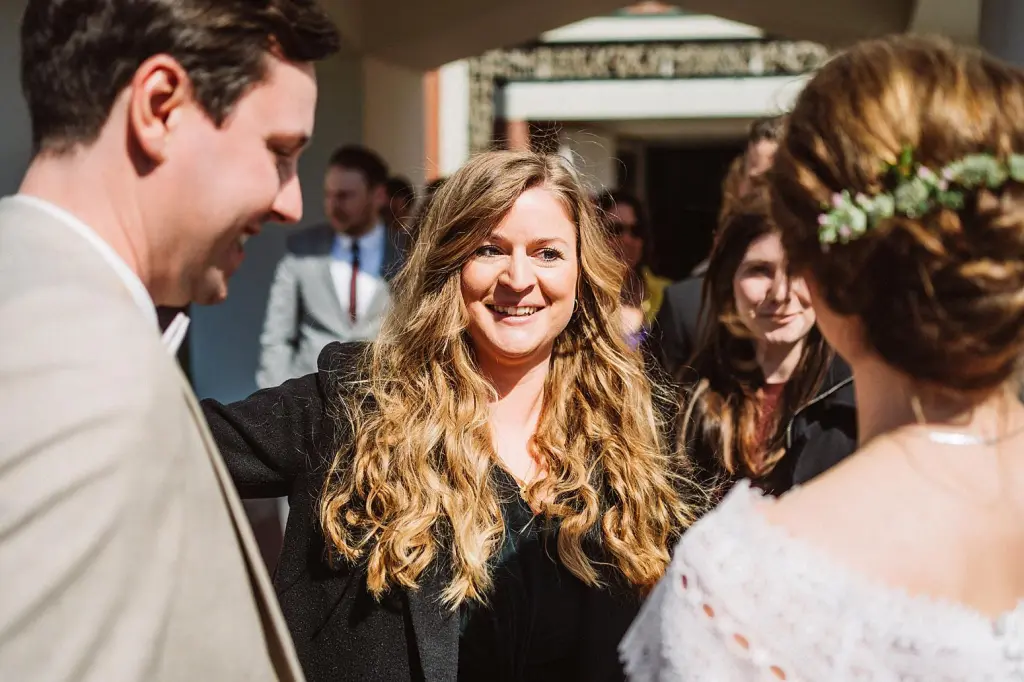 Gratulationen bei einer Hochzeit auf der Insel Juist