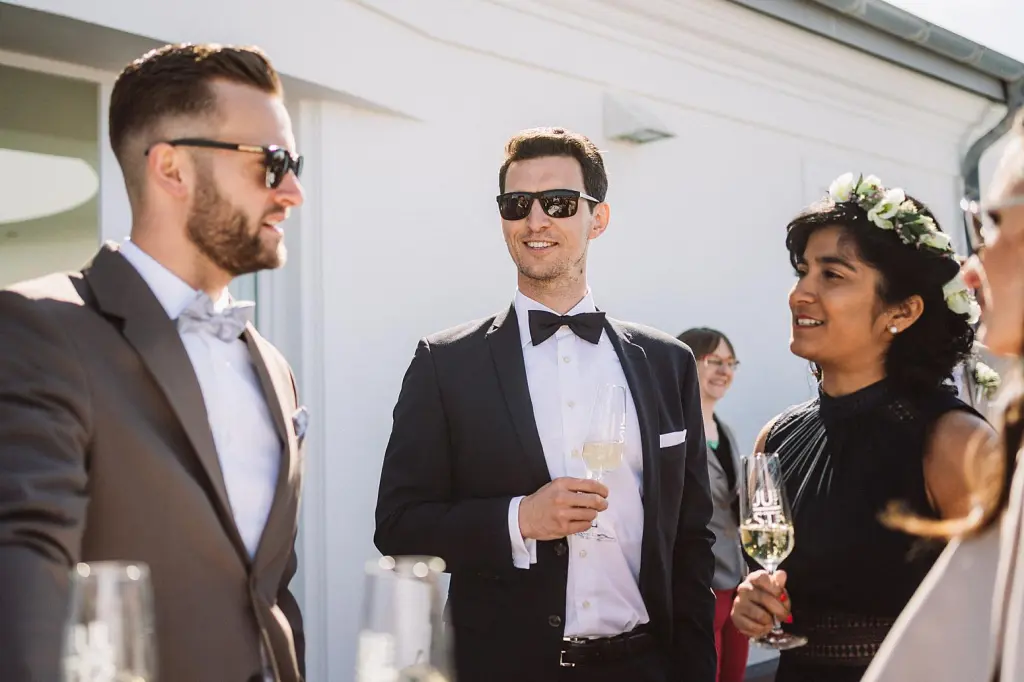 Hochzeitsfeier auf der Terrasse des Strandhotel Kurhaus Juist