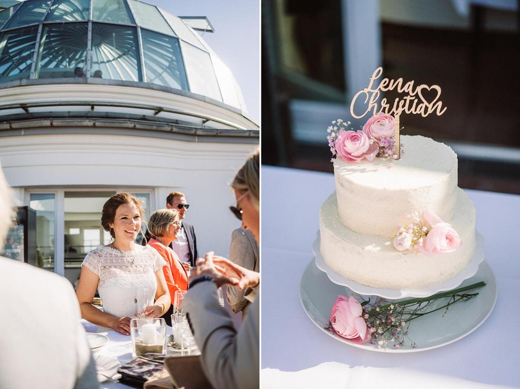 Hochzeitstorte auf der Terrasse des Strandhotel Kurhaus Juist