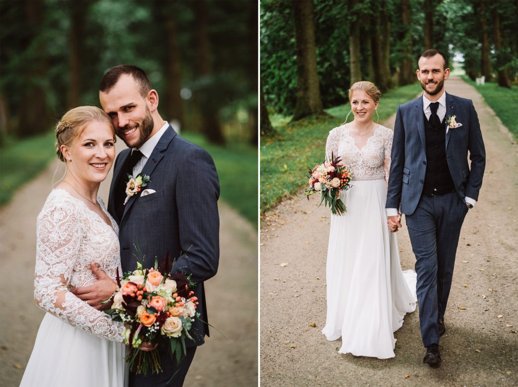 Hochzeitsfoto Schlosspark Lütetsburg – natürliche Paarbilder