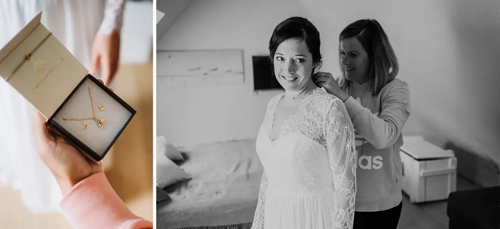 Hochzeitsfotograf Norderney – Getting Ready der Braut im Ferienhaus