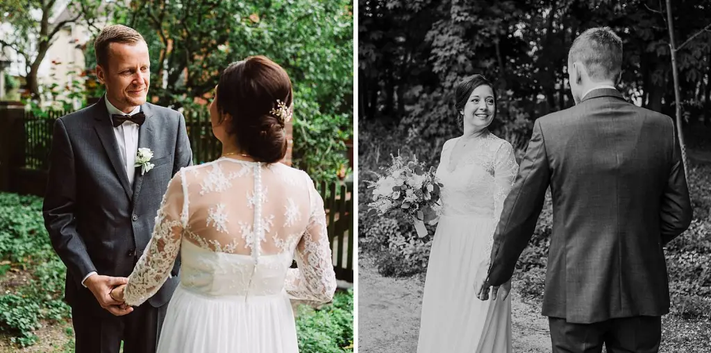 Hochzeitsfotograf Norderney – First Look von Braut und Bräutigam auf Norderney