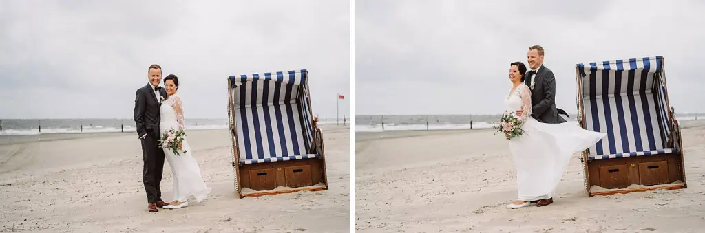 Hochzeitsfotograf Norderney – Fotoshooting am Strandkorb