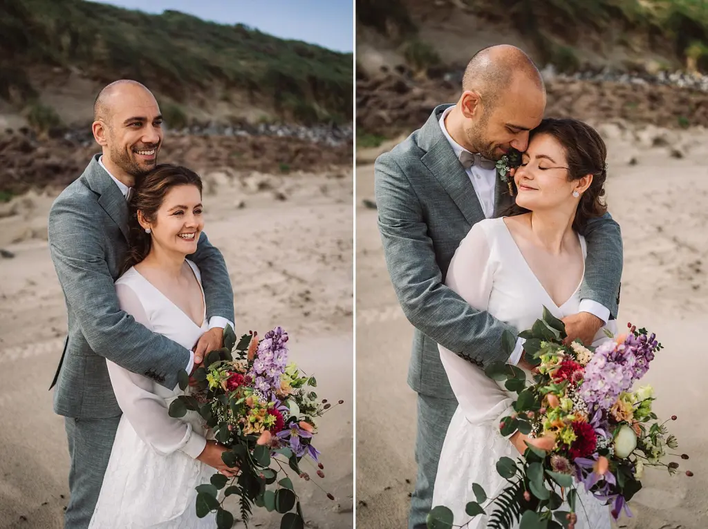 Hochzeitsfoto am Strand der Insel Baltrum
