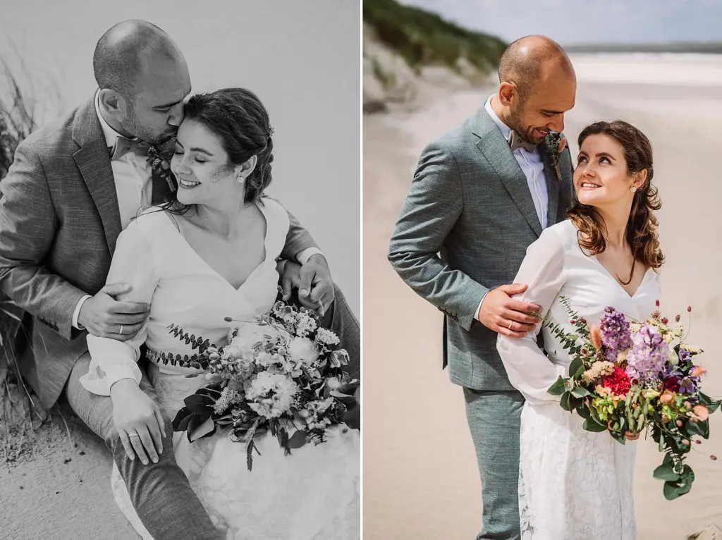 Hochzeitsporträt am Strand auf Baltrum