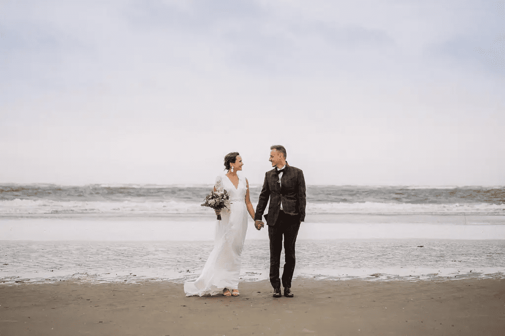 Hochzeitsfoto am Strand Borkum