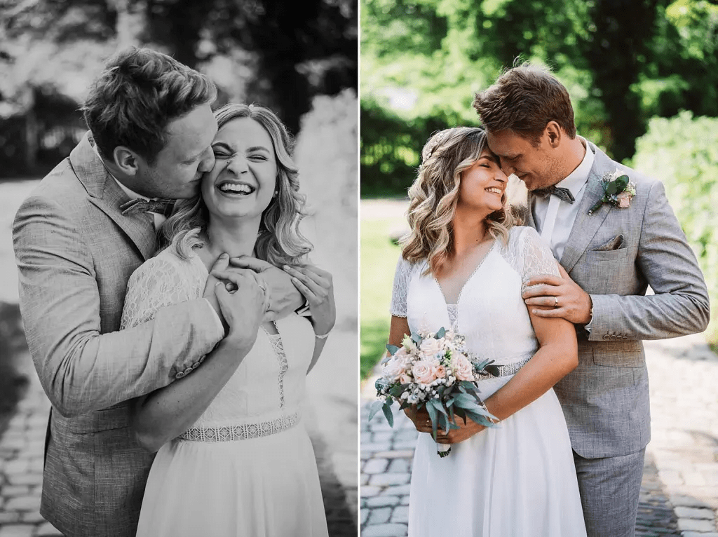 Hochzeitsfotograf Burg Berum – Paar nach der Trauung