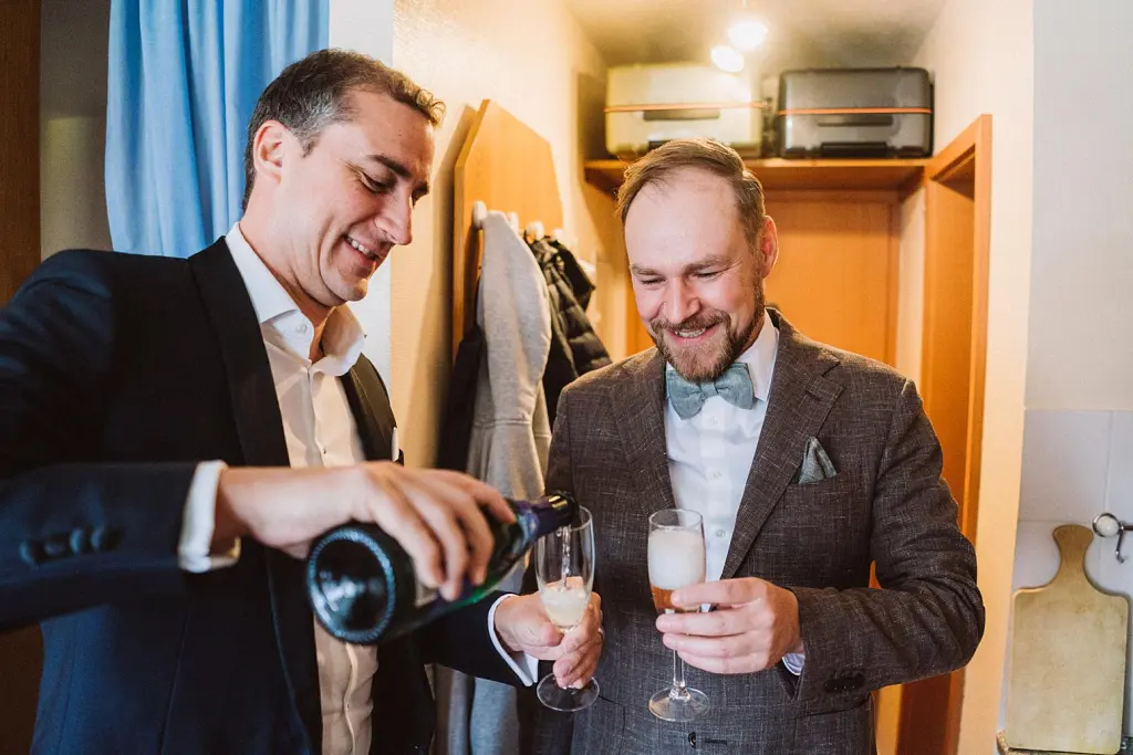 Bräutigam mit Trauzeuge auf Juist