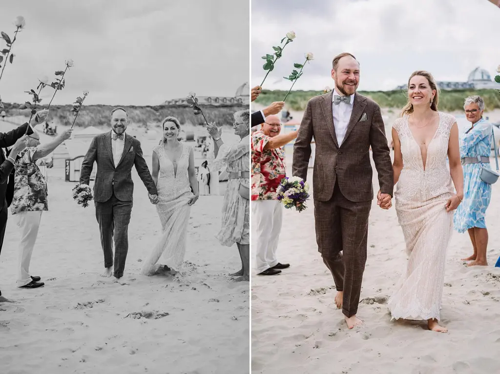 Hochzeitspaar vor der Trauung auf Juist