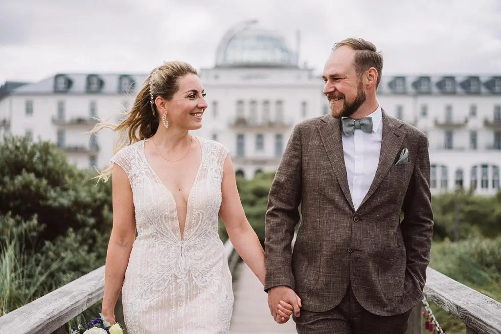 Braut und Bräutigam am Atlantic Hotel Juist