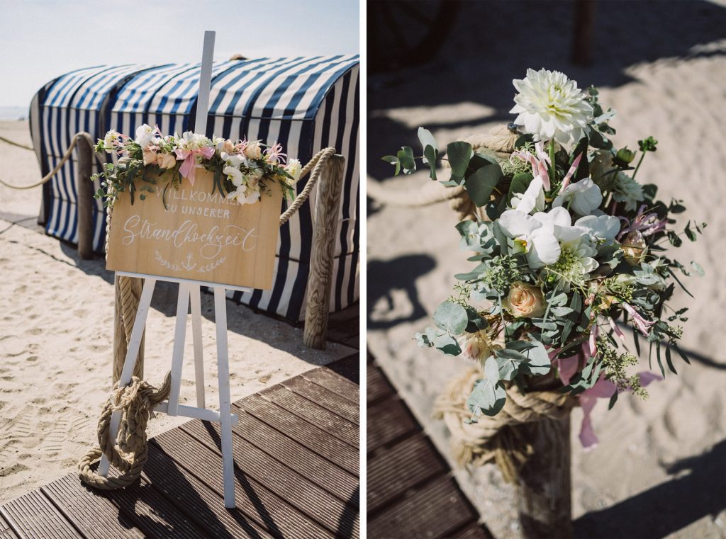 Hochzeitslocation Badekarren auf Norderney mit Blick auf Strand und Dünen