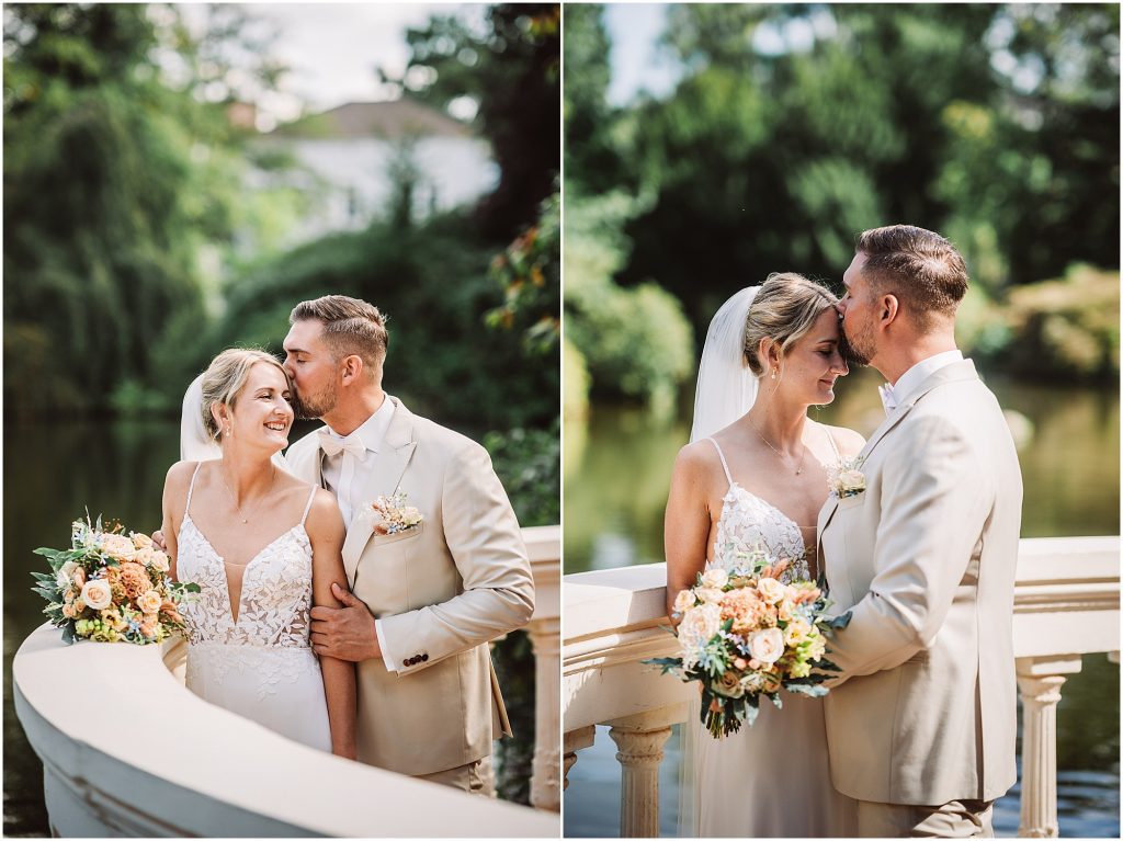 Brautpaar beim Paarshooting im Schlossgarten Oldenburg – emotionale Hochzeitsfotos