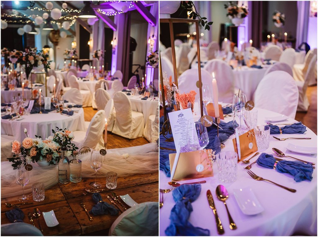 Hochzeitslocation Müggenkrug Oldenburg am Abend – festliche Atmosphäre während der Feier