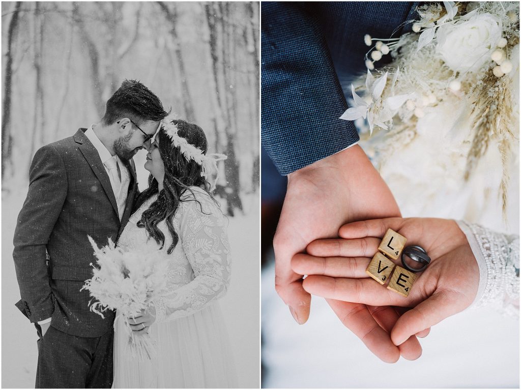 Hochzeitsfotograf Norderney begleitet seltene Winterhochzeit mit Schnee an der Nordsee bei der Hochtiedsstuv